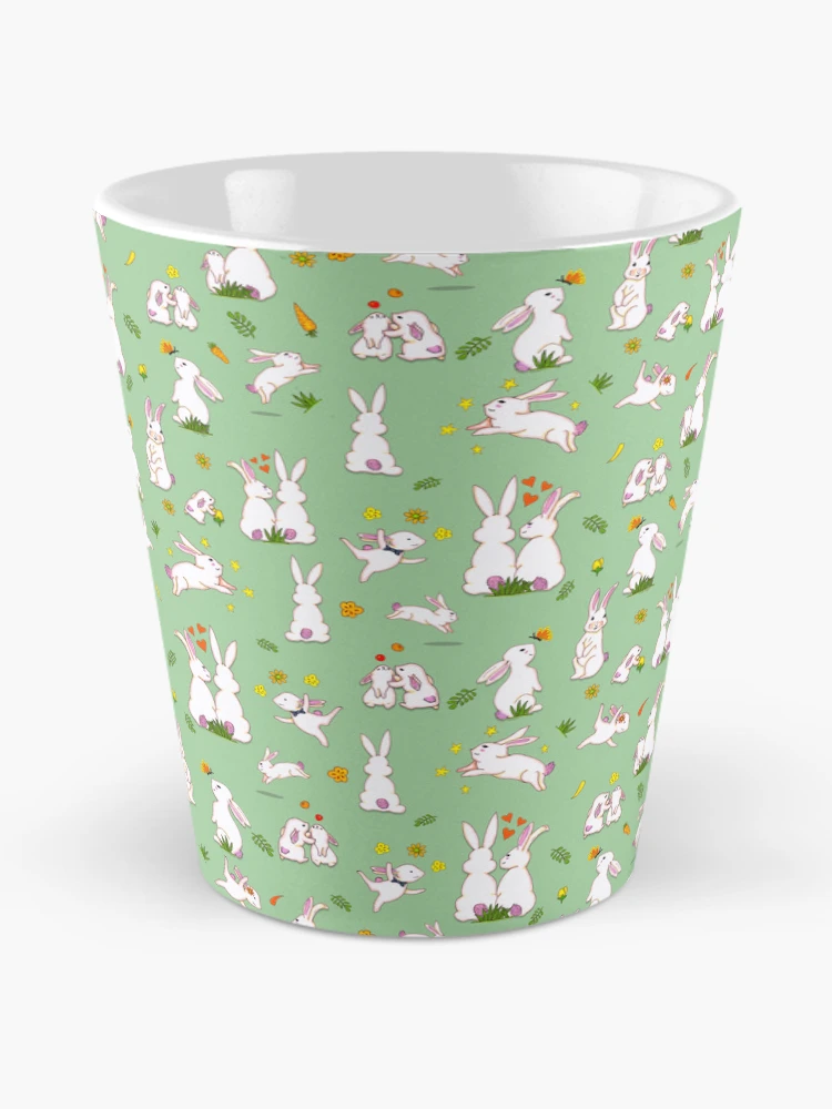 Thumbnail 2 of 4, Coffee Mug, Enchanted Rabbit Family - Spring Green designed and sold by BlissDrizzle.