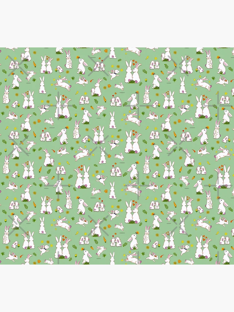Thumbnail 5 of 5, Socks, Enchanted Rabbit Family - Spring Green designed and sold by BlissDrizzle.