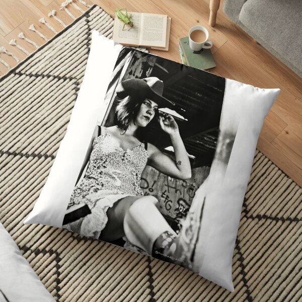 Cowgirl of Dawn Floor Pillow