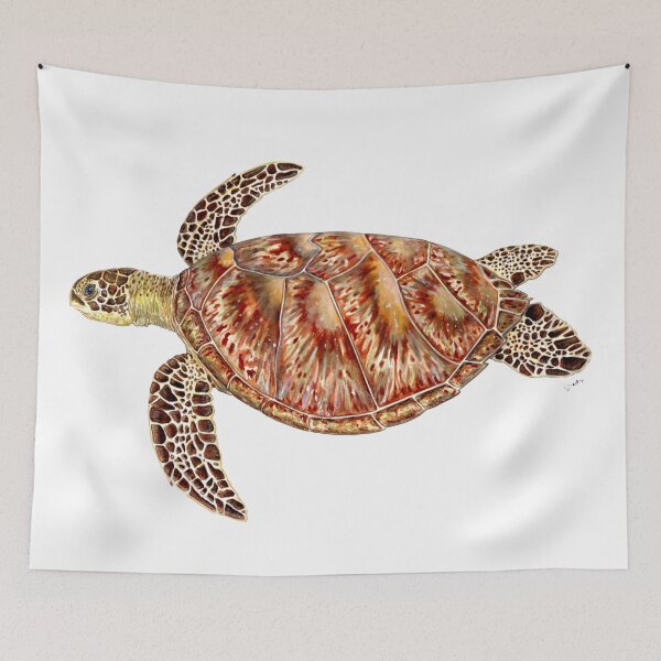 Item preview, Beautiful green sea turtle Chelonia Mydas designed and sold by chloeyzoard.