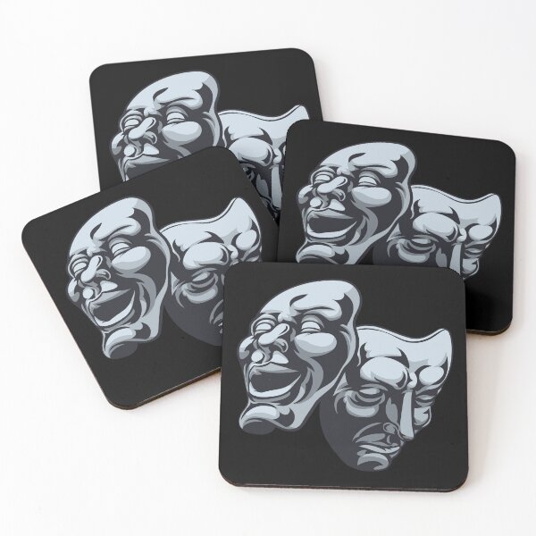 Item preview, Theatre Masks Drama Comedy Play Theater Shakespeare musician dancer singer designed and sold by moztheatre.