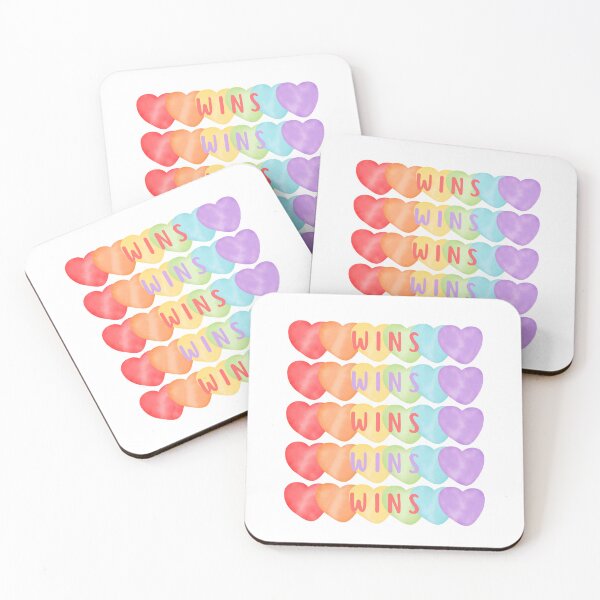 Item preview, WINS WINS WINS | RAINBOW COLORED HEARTS designed and sold by SpeakLifeHQ.
