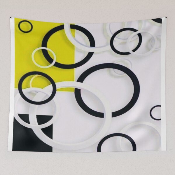 Item preview, Black and White Circle Digital Art designed and sold by NengShop.