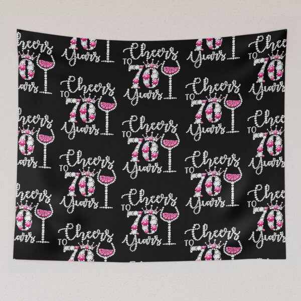 Item preview, Cheers To 70 Years 70th Birthday Diamond Wine Crown designed and sold by RyanHolmes16.