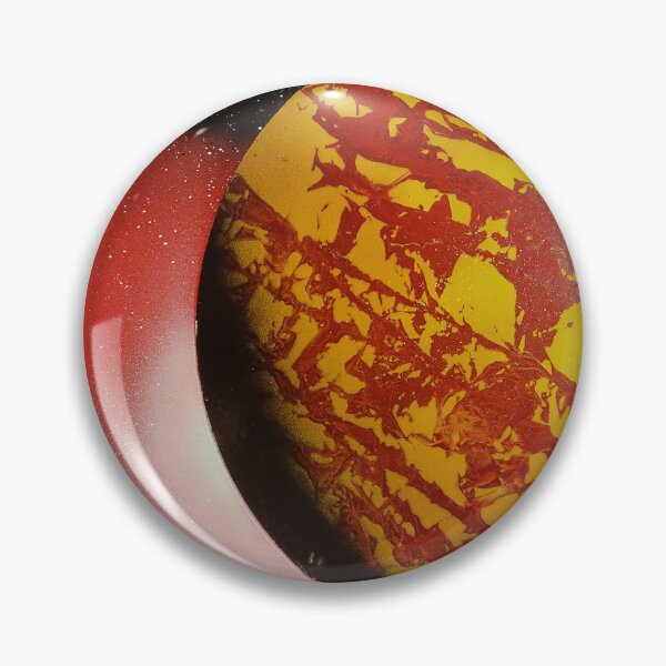 Item preview, Spray paint art red planet with the glow designed and sold by WoodRocksArt.