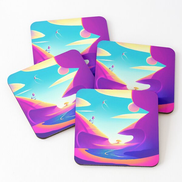 Item preview, Colorful surreal landscapes scenery with vibrant colors 19 designed and sold by vishalraifx.