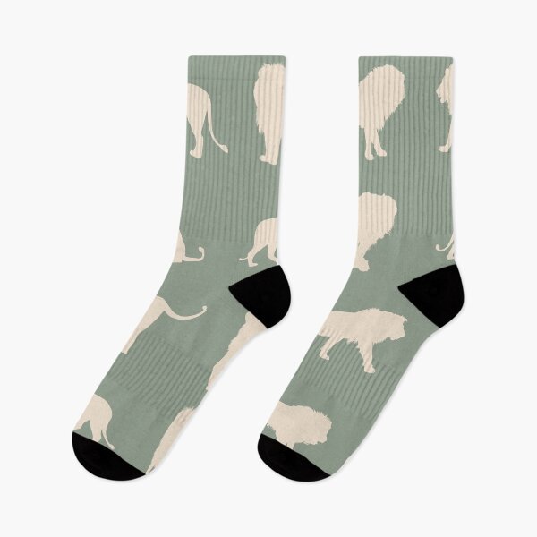 Item preview, Sage Green lion silhouettes designed and sold by Ladies-Boutique.