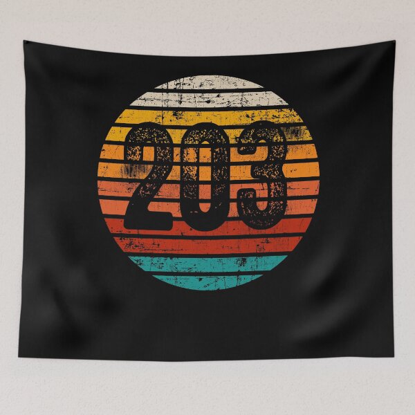 Item preview, Distressed Vintage Sunset 203 Area Code designed and sold by Gold Wings Tees.