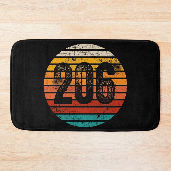 Item preview, Distressed Vintage Sunset 206 Area Code designed and sold by Gold Wings Tees.