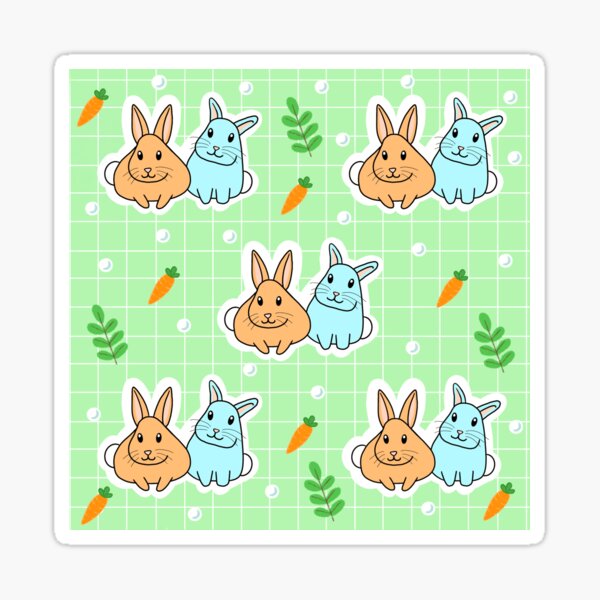 Item preview, Cute Rabbits with Carrots designed and sold by Flutetutyo3.