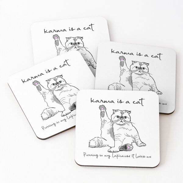 Item preview, Karma is a cat purring in my lap cause it loves me                      designed and sold by JonBoyApparel.