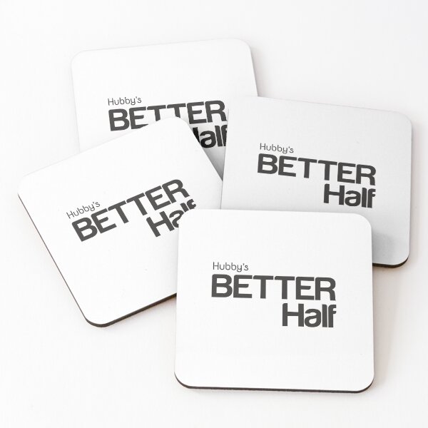 Item preview, Hubby's Better Half - Gift for spouse: Wife - Black designed and sold by pixelspantry.