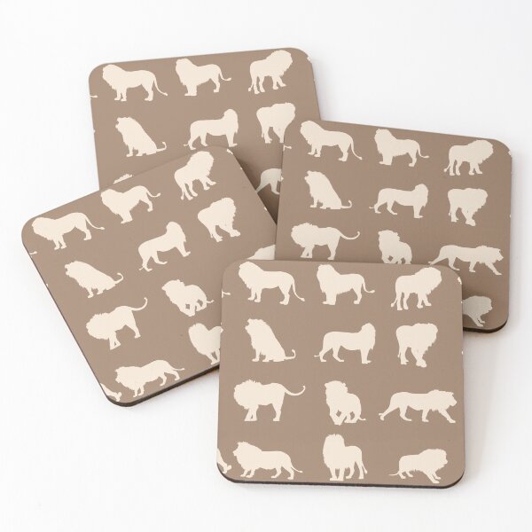 Item preview, Brown lion silhouettes designed and sold by Ladies-Boutique.