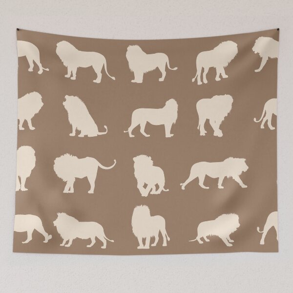 Item preview, Brown lion silhouettes designed and sold by Ladies-Boutique.