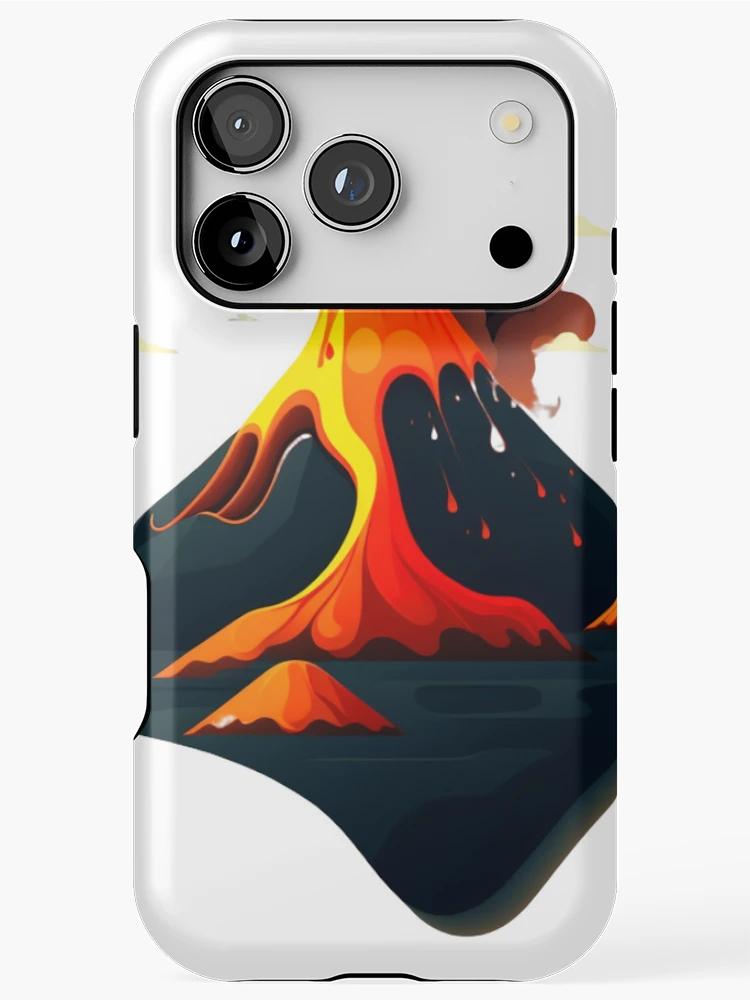 Thumbnail 1 of 4, iPhone Case, erupting volcano designed and sold by RiderSpoon.