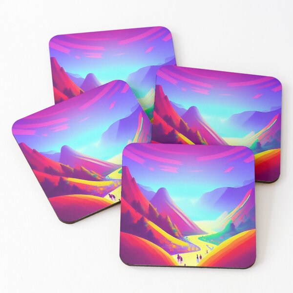 Item preview, Colorful surreal landscapes scenery with vibrant colors 34 designed and sold by vishalraifx.