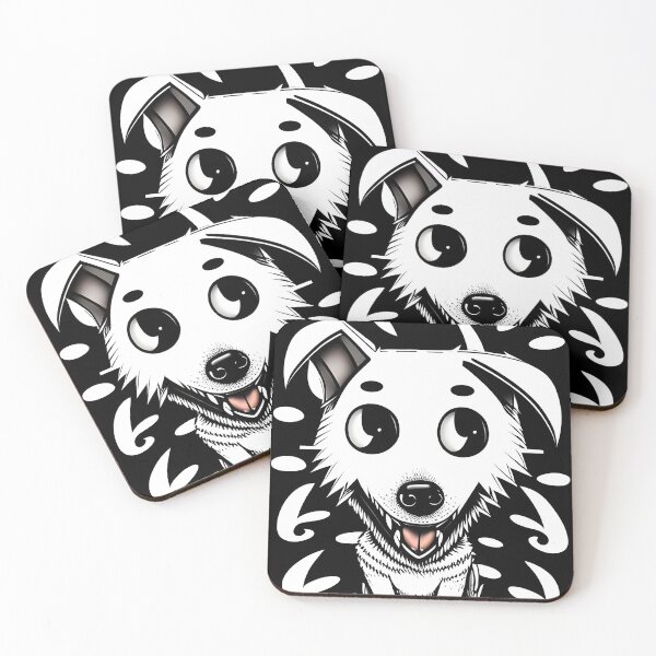 Item preview, Street dog mongrel in black and white - cartoon designed and sold by Dalive.