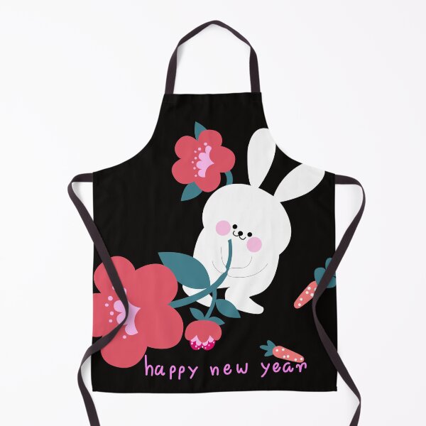 Item preview, Rabbit  happy new year Rabbit with flower Happy new year Flower happy new year  Cute bunny funny bunny designed and sold by UnloveToy10.