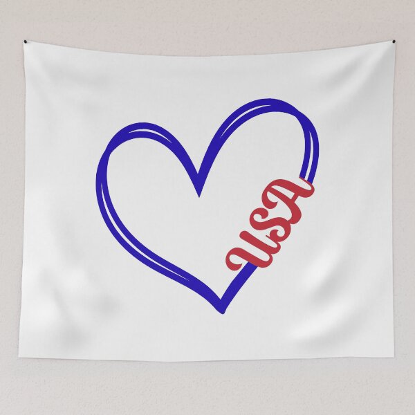 Item preview, Heart USA Line Art designed and sold by mrtraz.
