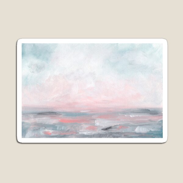 Item preview, Stormy Seas - Gray & Pink Seascape designed and sold by KristenLacziArt.
