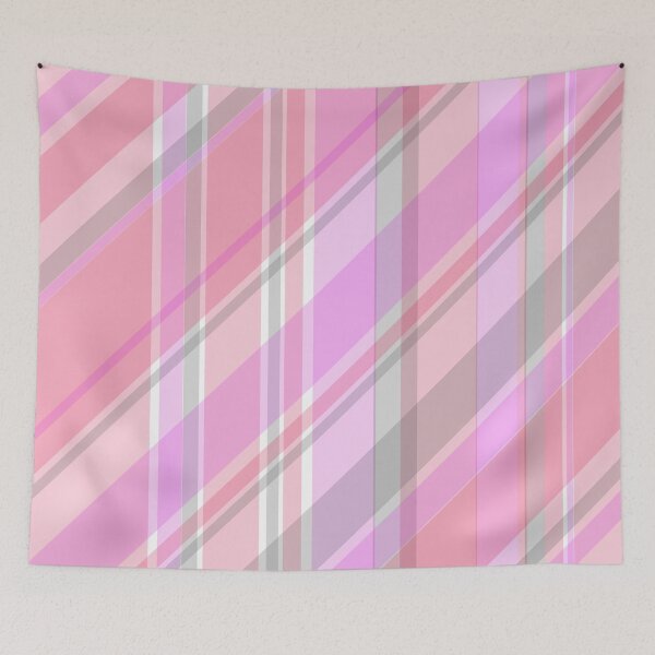 Item preview, Tartan - Diagonal Tartan Shades of Pastel Pink designed and sold by Quooki.