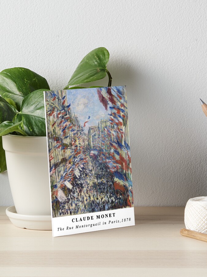 モネRue Montorgueil a Paris,.コロタイプ版上サイン モネRue