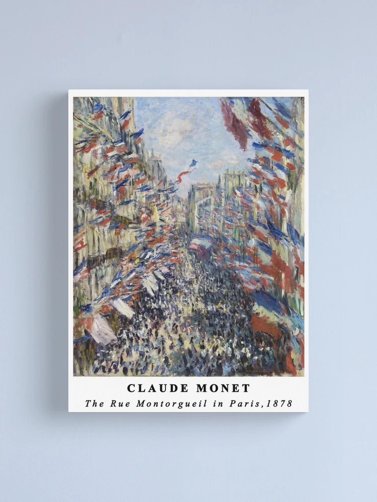 ARTCANVAS top The Rue Montorgueil in Paris by Claude Monet Canvas Art Print