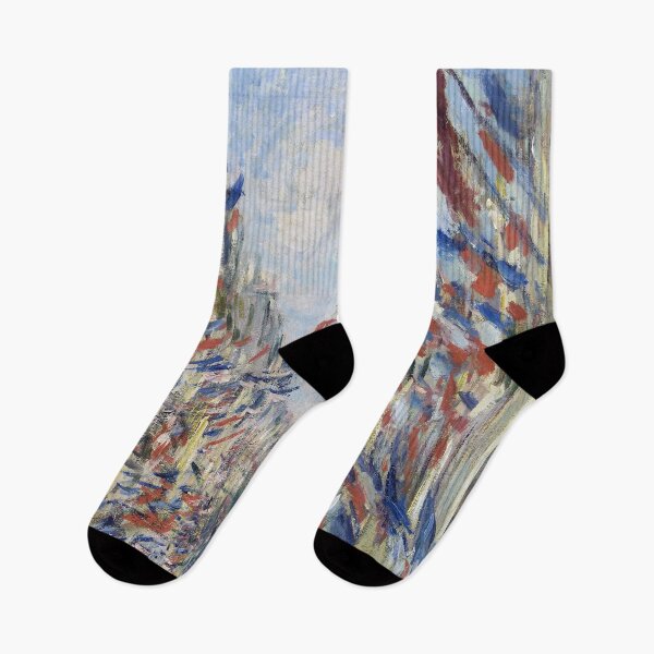 Item preview, Claude Monet The Rue Montorgueil in Paris,Monet paris,Claude Monet famous paintings, designed and sold by Tamas Das.