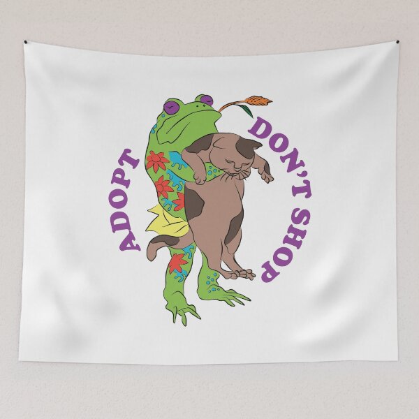 Item preview, Frog Adopting Cat designed and sold by chillaxcats.