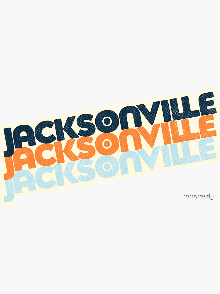 "Jacksonville, NC Retro Stack" Sticker for Sale by retroready Redbubble