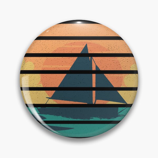 Item preview, Sailing Sunset Art Cute Sailing Retro Vintage Boat Sail Saling Lover  designed and sold by Thecitiesstore.