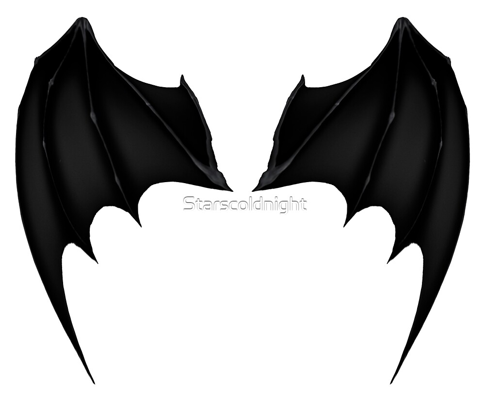 "black demon wings vector" by Starscoldnight Redbubble