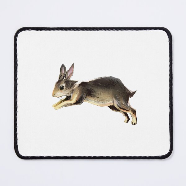 Item preview, Jumping Cottontail Rabbit Illustration designed and sold by WormLasagna.