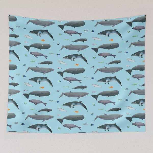 Item preview, Pattern with whales and fishes / underwater world designed and sold by Corinna Arauner.