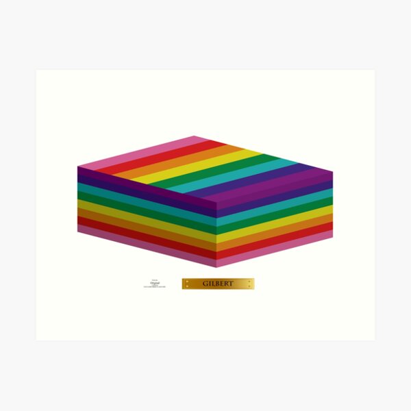 3D LGBT Pride Flag Art Print