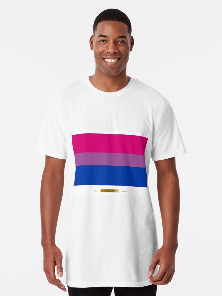 Thumbnail 1 of 5, Long T-Shirt, Bisexual LGBT Pride Flag designed and sold by LGBT-Pride-Flag.