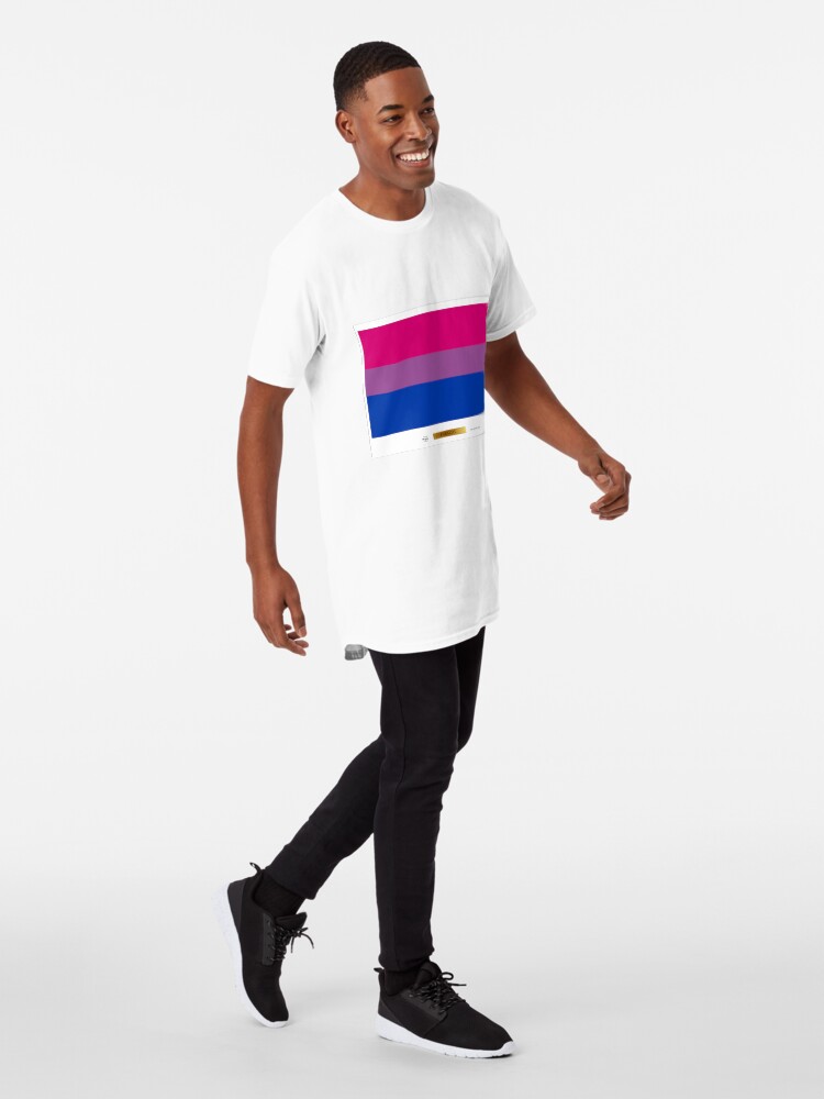 Thumbnail 3 of 5, Long T-Shirt, Bisexual LGBT Pride Flag designed and sold by LGBT-Pride-Flag.