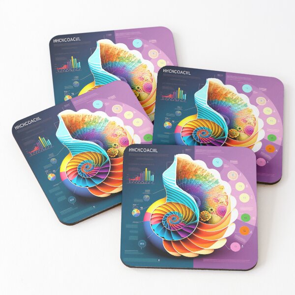 Artikelvorschau, Fibonacci Style Spiral Infographic Colourful Abstract  entworfen und verkauft von RAGANADesign.