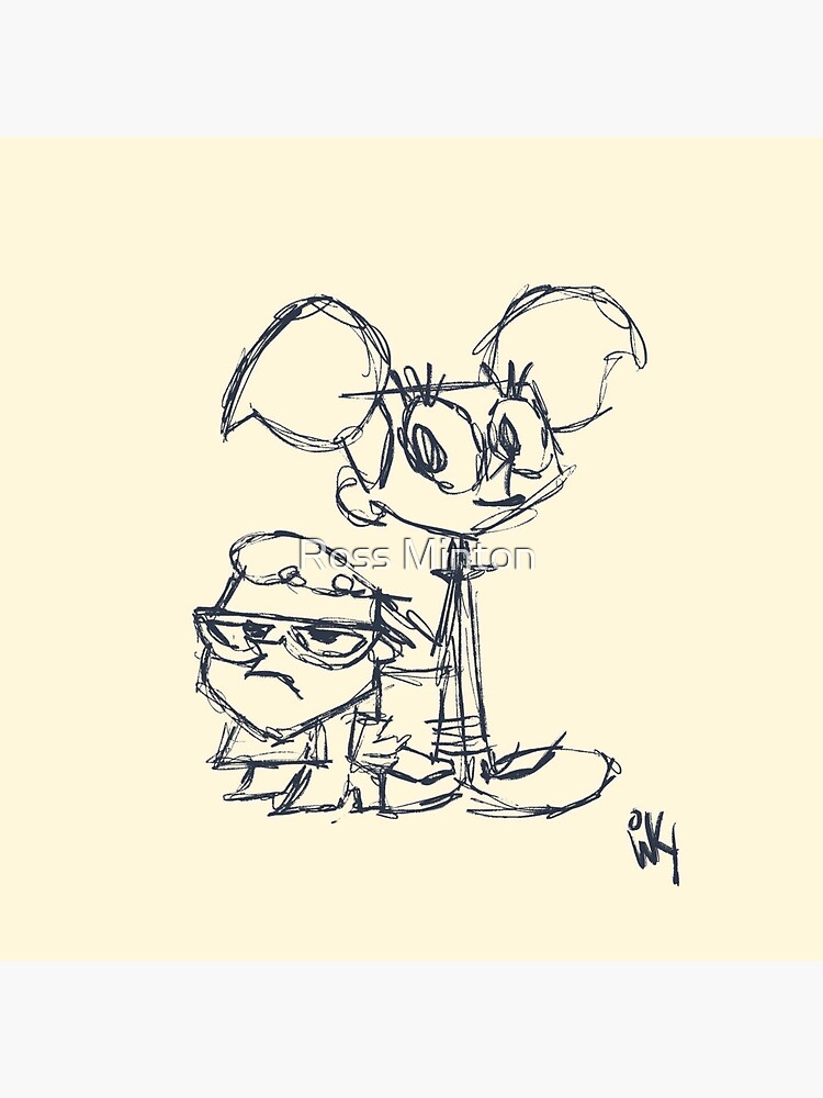 Dexters Laboratory Sketch Dexter And Dee Dee Sticker For Sale By Rosscolfc Redbubble 6361
