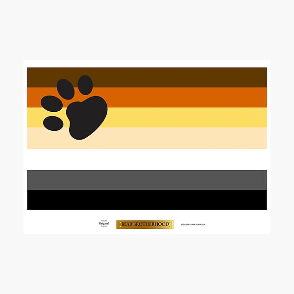 Bear Brotherhood LGBT Pride Flag Photographic Print