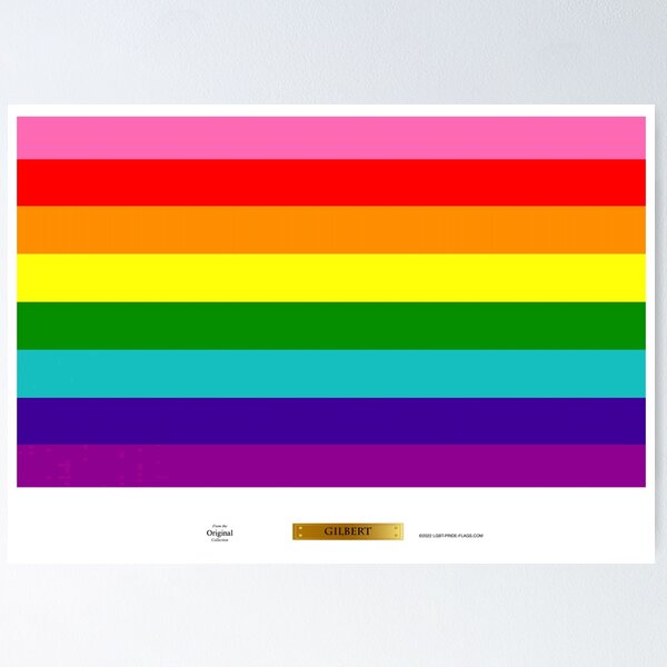 Original Gilbert LGBT Pride Flag Poster