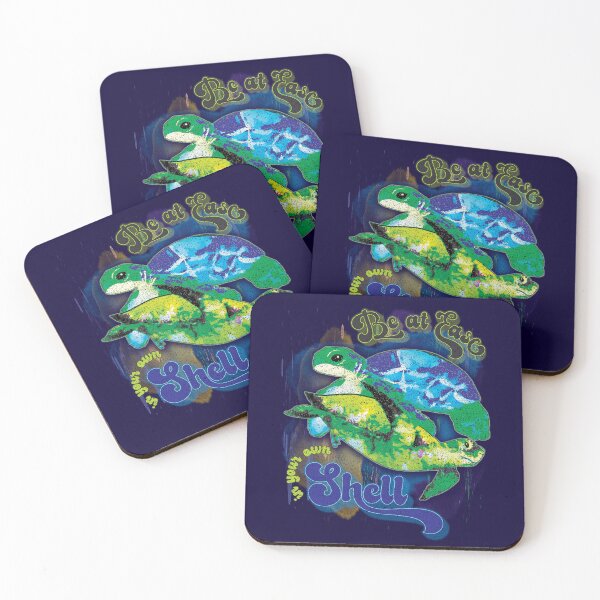 Item preview, Be at Ease in Your Own Shell Undersea Watercolor Turtle Art Pun designed and sold by CRHPOD20.