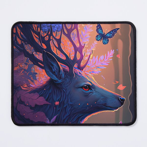 Item preview, Deer, butterfly and flowers designed and sold by Kioussy.