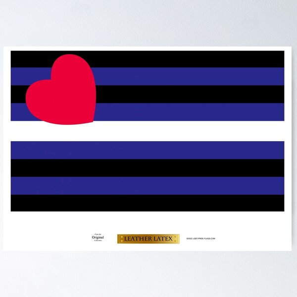 Leather Latex LGBT Pride Flag Poster