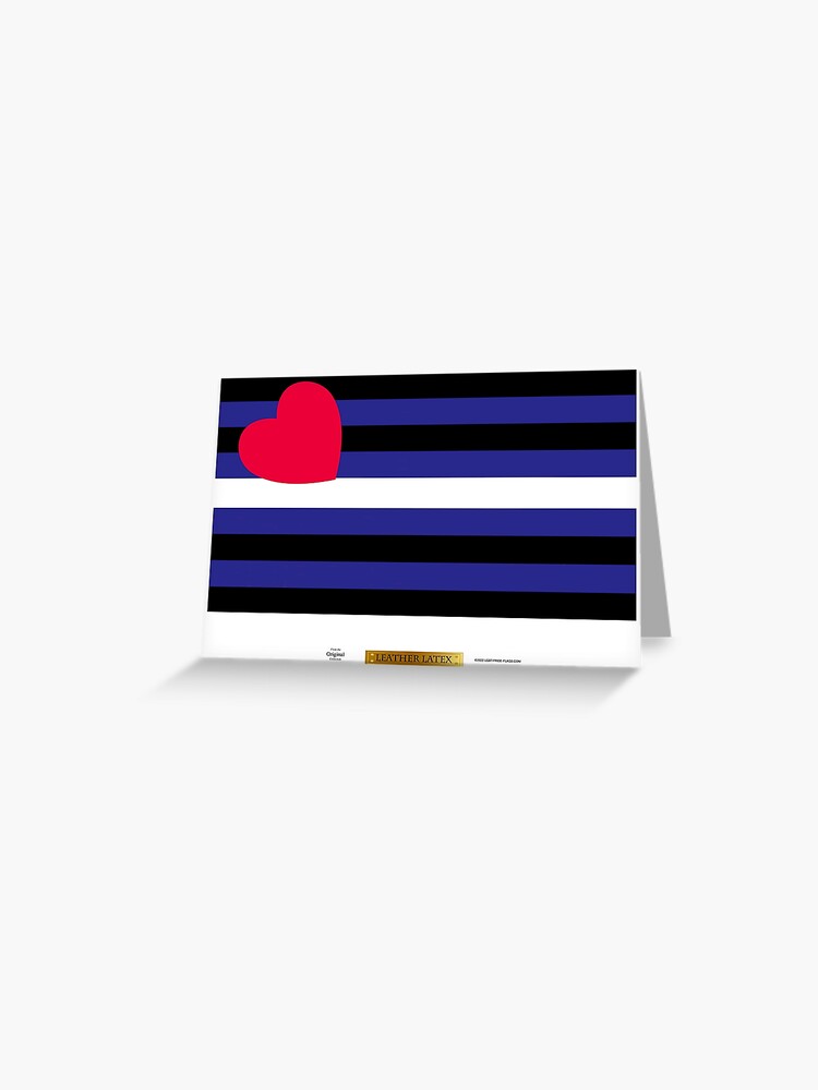 Thumbnail 1 of 2, Greeting Card, Leather Latex LGBT Pride Flag designed and sold by LGBT-Pride-Flag.