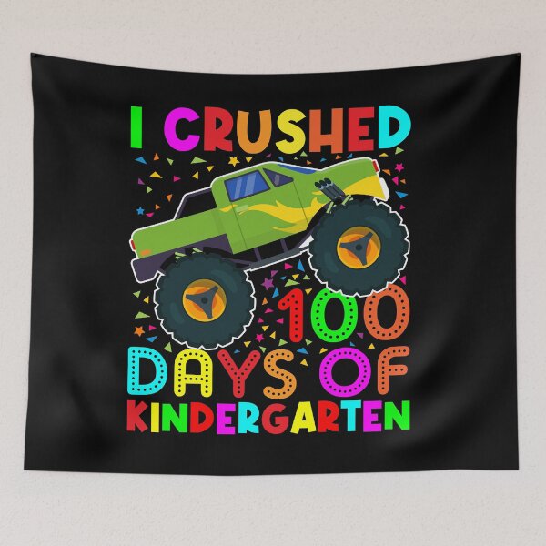 Item preview, I Crushed 100 Days Of Kindergarten Monster Truck Boys Happy designed and sold by Cherry-Lemontie.