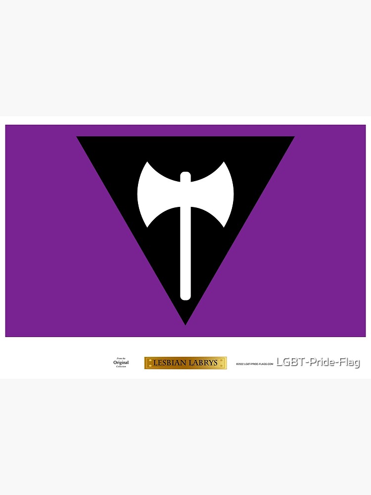 Thumbnail 3 of 3, Photographic Print, Lesbian Labrys LGBT Pride Flag designed and sold by LGBT-Pride-Flag.