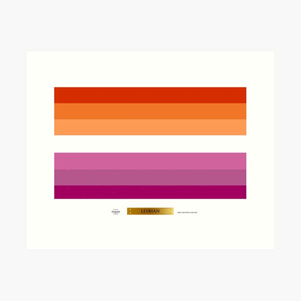 Lesbian LGBT Pride Flag Art Print