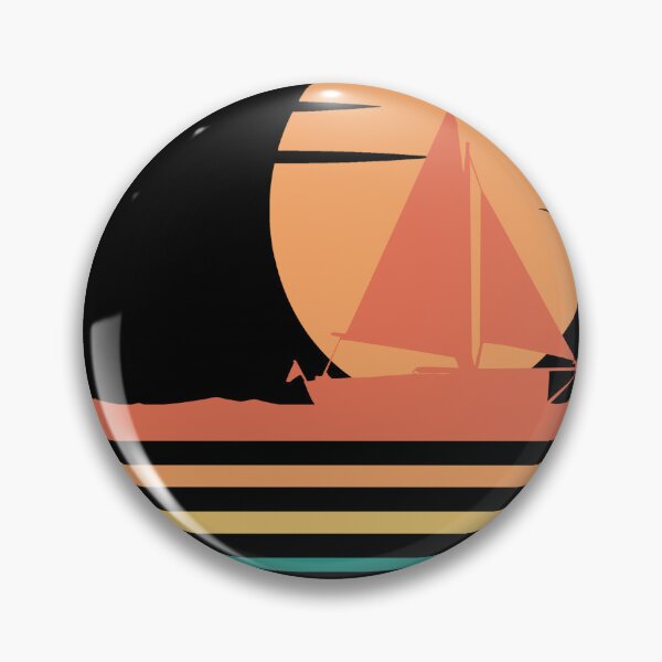 Item preview, Sailboat Sunset Cute Sailing Retro Vintage For Sailboat Sail Lovers designed and sold by Thecitiesstore.