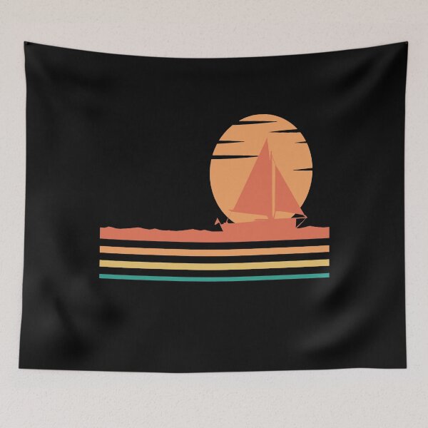 Item preview, Sailboat Sunset Cute Sailing Retro Vintage For Sailboat Sail Lovers designed and sold by Thecitiesstore.